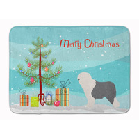 "Caroline's Treasures Old English Sheepdog Bobtail Christmas Floor Mat, 19hx27w, Multicolor"