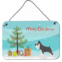 "Caroline's Treasures Miniature Schnauzer Metal Print, 8"" x 12"", Christmas Tree"