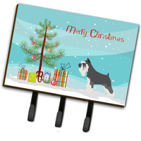 "Caroline's Treasures Miniature Schnauzer Christmas Wall Hook, Triple, Multicolor"