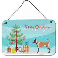 "Caroline's Treasures Malinois Christmas Metal Print, 8"" x 12"", Multicolor"