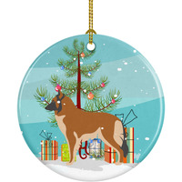 "Caroline's Treasures Belgian Tervuren Christmas Ceramic Ornament, Multicolor"
