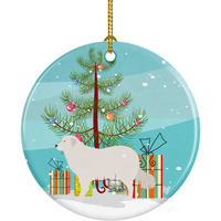 "Caroline's Treasures Kuvasz Christmas Ceramic Ornament, Multicolor"