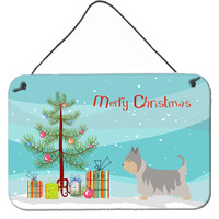 "Caroline's Treasures Australian Silky Terrier Metal Print, 8hx12w, Christmas Tree"
