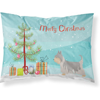 "Caroline's Treasures Australian Silky Terrier Pillowcase, Standard, Christmas Tree"