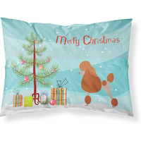 "Caroline's Treasures Royal Poodle Pillowcase, Standard, Christmas Tree"