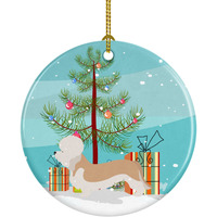 "Caroline's Treasures Dandie Dinmont Terrier Christmas Ceramic Ornament, Multicolor"