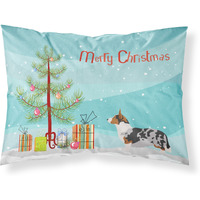 "Caroline's Treasures Welsh Corgi Cardigan Pillowcase, Standard, Christmas Tree"