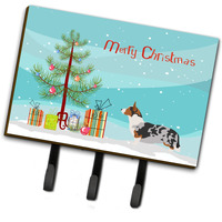 "Caroline's Treasures Welsh Corgi Cardigan Wall Hook, Triple, Christmas Tree"