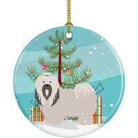 Caroline's Treasures Lhasa Apso Christmas Ceramic Ornament