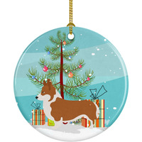 "Caroline's Treasures Pembroke Welsh Corgi Christmas Ceramic Ornament, Multicolor"