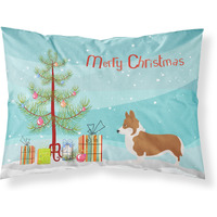 "Caroline's Treasures Pembroke Welsh Corgi Pillowcase, Standard, Christmas Tree"