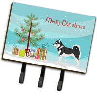 "Caroline's Treasures Alaskan Malamute Christmas Wall Hook, Triple, Multicolor"
