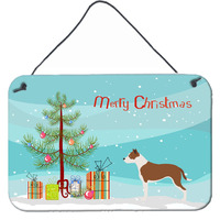 "Caroline's Treasures Pit Bull Terrier Christmas Metal Print, 8hx12w, Multicolor"