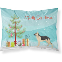 "Caroline's Treasures German Shepherd Pillowcase, Standard, Christmas Tree"