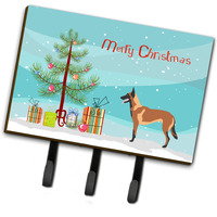 "Caroline's Treasures Malinois Belgian Shepherd Wall Hook, Triple, Christmas Tree"