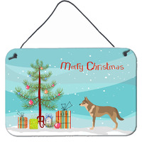 "Caroline's Treasures Czechoslovakian Wolfdog Metal Print, 8hx12w, Christmas Tree"