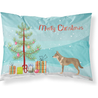 "Caroline's Treasures Czechoslovakian Wolfdog Pillowcase, Standard, Christmas Tree"