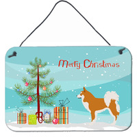 "Caroline's Treasures Icelandic Sheepdog Metal Print, 8hx12w, Christmas Tree"