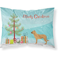 "Caroline's Treasures Alano Espanol Spanish Bulldog Pillowcase, Standard, Christmas Tree"