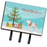 "Caroline's Treasures American Bulldog Wall Hook, Triple, Christmas Tree"