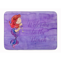 "Caroline's Treasures Mermaid Welcome Purple Floor Mat, 19"" x 27"", Multicolor"