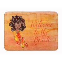 "Caroline's Treasures Mermaid Welcome Orange Floor Mat, 19"" x 27"", Multicolor"