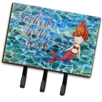 "Caroline's Treasures Mermaid Water Welcome Wall Hook, Triple, Multicolor"
