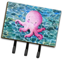 "Caroline's Treasures Octopus Wall Hook, Triple, Multicolor"