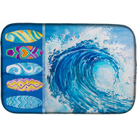 "Caroline's Treasures Surf Boards And Wave Dish Drying Mat, 14 X 21, Multicolor"
