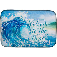 "Caroline's Treasures Wave Welcome Dish Drying Mat, 14 X 21, Multicolor"