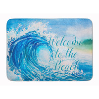 "Caroline's Treasures Wave Welcome Floor Mat, 19"" x 27"", Multicolor"