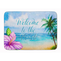 "Caroline's Treasures Beach Scene Welcome Floor Mat, 19"" x 27"", Multicolor"