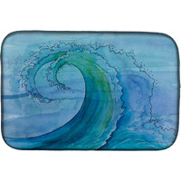 "Caroline's Treasures Abstract Wave Dish Drying Mat, 14"" x 21"", Multicolor"