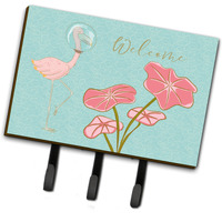 "Caroline's Treasures Flamingo Welcome Wall Hook, Triple"