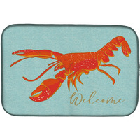 "Caroline's Treasures Lobster Welcome Dish Drying Mat, 14"" x 21"", Multicolor"