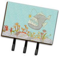"Caroline's Treasures Frog Fish Scene Wall Hook, Triple, Multicolor"