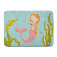 "Caroline's Treasures Mermaid and Cat Underwater Floor Mat, 19"" x 27"", Multicolor"