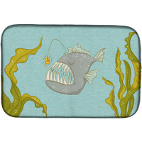 "Caroline's Treasures Frog Fish Dish Drying Mat, 14"" x 21"", Multicolor"