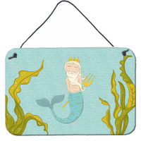 "Caroline's Treasures Neptune Merman Metal Print, 8"" x 12"""