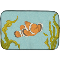 "Caroline's Treasures Clown Fish Dish Drying Mat, 14"" x 21"", Multicolor"
