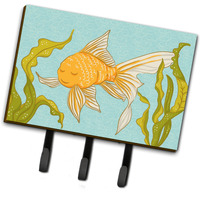 "Caroline's Treasures Gold Fish Wall Hook, Triple"