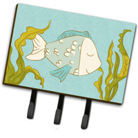 "Caroline's Treasures Blue Fish Wall Hook, Triple"