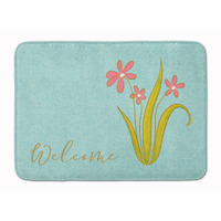 "Caroline's Treasures Flowers Welcome Floor Mat, 19"" x 27"", Multicolor"
