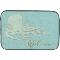 "Caroline's Treasures Octopus Welcome Dish Drying Mat, 14 x 21"