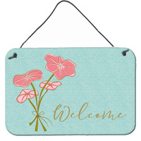 "Caroline's Treasures Bunch of Flowers Welcome Metal Print, 8"" x 12"""