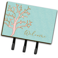 "Caroline's Treasures Coral Welcome Wall Hook, Triple, Multicolor"