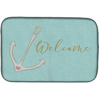 "Caroline's Treasures Anchor Welcome Dish Drying Mat, 14 x 21, Multicolor"