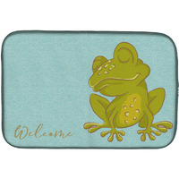 "Caroline's Treasures Frog Welcome Dish Drying Mat, 14"" x 21"", Multicolor"