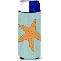 "Caroline's Treasures Starfish Decorative Can Hugger, Slim, Multicolor"