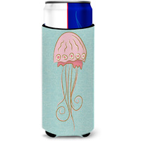 "Caroline's Treasures Jelly Fish Decorative Can Hugger, Slim, Multicolor"